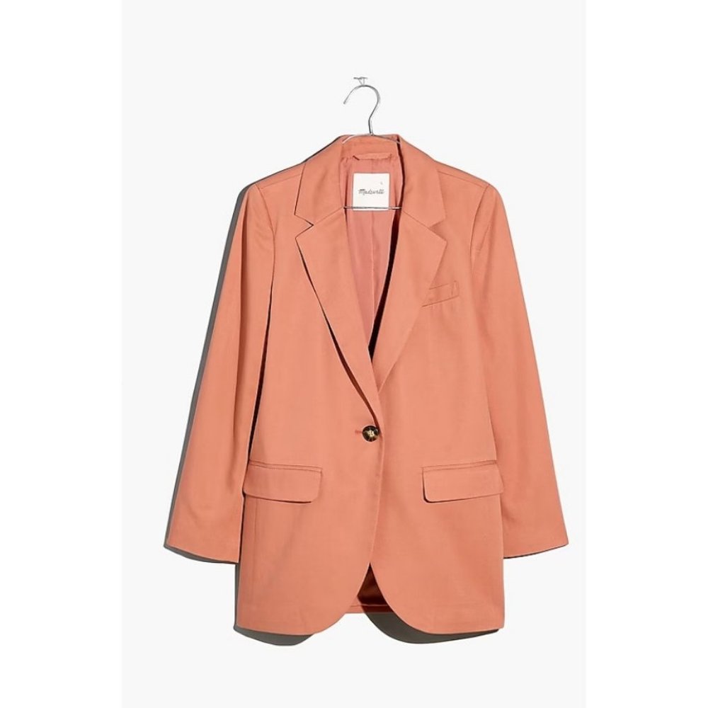 Madewell $178 The Larsen Blazer in Drapeweave Dried Rose Size XS NJ732